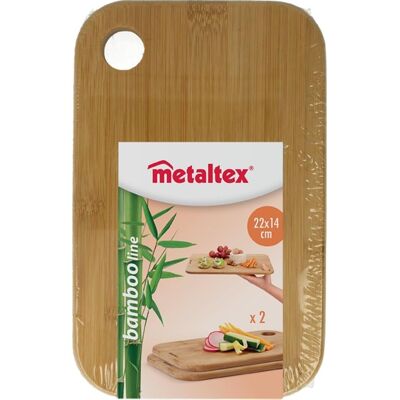 Metaltex Deski Do Krojenia Bambusowe Zestaw 2 Szt. 22x14 Cm Z Uchwytem Metaltex Deski Do Krojenia Bambusowe Zestaw 2 Szt. 22x14 Cm Z Uchwytem