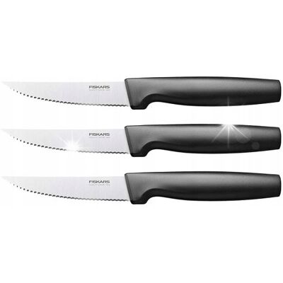 Fiskars Zestaw 3x Nóż Noży Kuchennych Do Steków Mięsa Krojenia Ostre Fiskars Zestaw 3x Nóż Noży Kuchennych Do Steków Mięsa Krojenia Ostre
