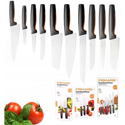 Fiskars Zestaw Komplet 10 Noży Kuchennych Do Siekania Krojenia Warzyw Mięsa Fiskars Zestaw Komplet 10 Noży Kuchennych Do Siekania Krojenia Warzyw Mięsa