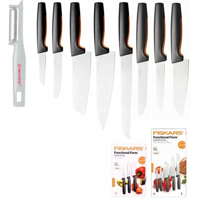 Fiskars Zestaw Komplet 8 Noży Kuchennych Do Siekania Krojenia Warzyw Mięsa Fiskars Zestaw Komplet 8 Noży Kuchennych Do Siekania Krojenia Warzyw Mięsa