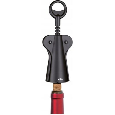 Korkociąg skrzydłowy CILIO 18,5 cm czarny Korkociąg skrzydłowy CILIO 18,5 cm czarny