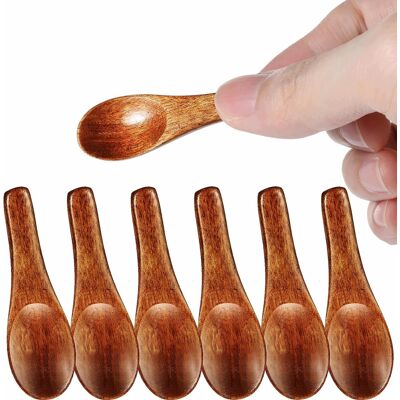 Inny producent Łyżki Drewniane 6 Sztuk 6x2x06cm Małe Miodu Przypraw Kuchenne Mini Inny producent Łyżki Drewniane 6 Sztuk 6x2x06cm Małe Miodu Przypraw Kuchenne Mini