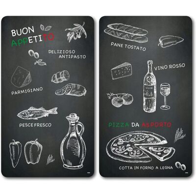 Kesper Płyty Ochronne Na Kuchenkę Szklane Buon Appetito 2szt Deska Szklana Taca Kesper Płyty Ochronne Na Kuchenkę Szklane Buon Appetito 2szt Deska Szklana Taca