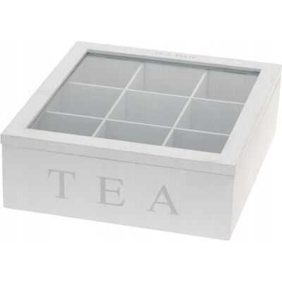 Excellent Houseware Pojemnik NA HERBATĘ pudełko organizer herbaciarka na torebki herbaty duży Excellent Houseware Pojemnik NA HERBATĘ pudełko organizer herbaciarka na torebki herbaty duży