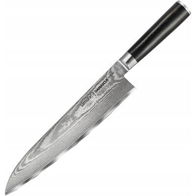 Samura Nóż Szefa Kuchni Siekania Krojenia Uniwersalny Ostry Damascus 24cm Samura Nóż Szefa Kuchni Siekania Krojenia Uniwersalny Ostry Damascus 24cm