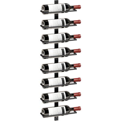 Homcom Ścienny Stojak Na Wino Na 8 Butelek, Stalowe Rurki, Czarny, 27 X 10 X 93,5 Cm Homcom Ścienny Stojak Na Wino Na 8 Butelek, Stalowe Rurki, Czarny, 27 X 10 X 93,5 Cm