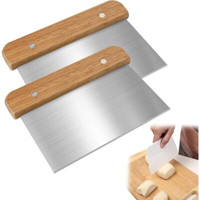Inny producent Skrobak Do Ciasta 2 Sztuki Drewniany Uchwyt Szpatułka Kuchenna Wytrzymała Inny producent Skrobak Do Ciasta 2 Sztuki Drewniany Uchwyt Szpatułka Kuchenna Wytrzymała