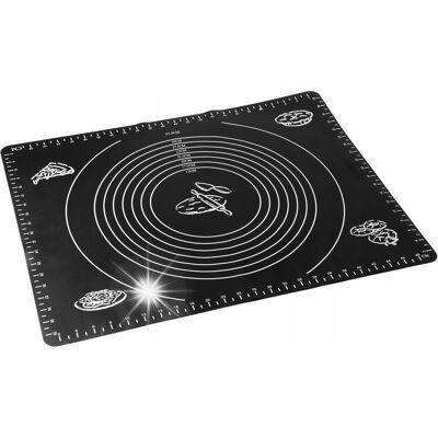 Stolnica mata silikonowa 50 x 40cm + wałek TADAR silico 0878-8332 czarna Stolnica mata silikonowa 50 x 40cm + wałek TADAR silico 0878-8332 czarna
