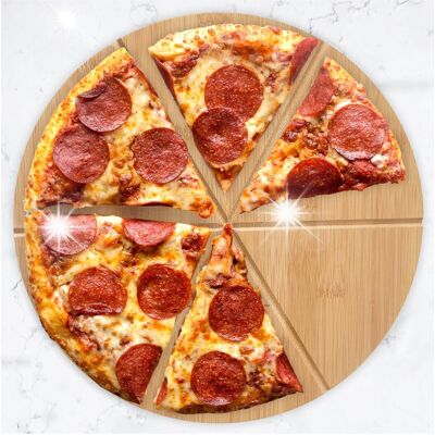 Taca Deska Bambusowa Do Pizzy 35cm Kinghoff Kh-1565 Taca Deska Bambusowa Do Pizzy 35cm Kinghoff Kh-1565