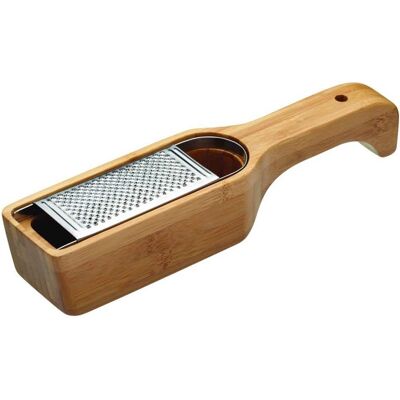 KitchenCraft Tarka Do Parmezanu Z Pojemnikiem Bambusowa I Stal Nierdzewna 27,5 Cm KitchenCraft Tarka Do Parmezanu Z Pojemnikiem Bambusowa I Stal Nierdzewna 27,5 Cm
