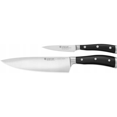 WÜSTHOF Wusthof Zestaw Noży Kuchennych Classic Ikon Nóż Szefa 20 Cm Warzyw 9 Cm WÜSTHOF Wusthof Zestaw Noży Kuchennych Classic Ikon Nóż Szefa 20 Cm Warzyw 9 Cm