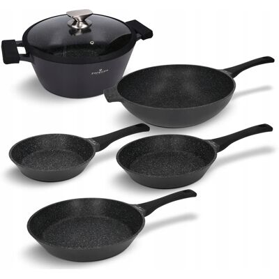 Zestaw Garnka I Patelni 6 El. Black Stone Zwieger Zestaw Garnka I Patelni 6 El. Black Stone Zwieger