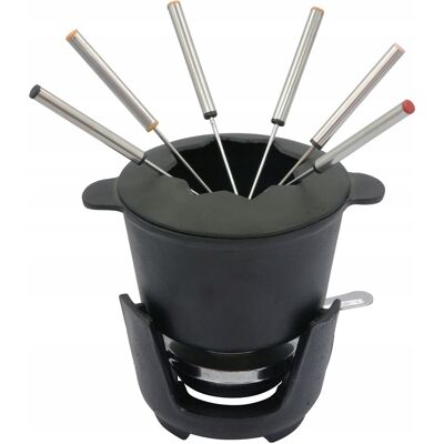 KINGHoff Zestaw Żeliwny Do Fondue Garnek +6 Widelców Palnik KINGHoff Zestaw Żeliwny Do Fondue Garnek +6 Widelców Palnik
