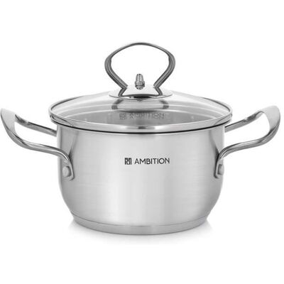 44495 Garnek stalowy z pokrywką Petite 14 cm 1,2 l AMBITION 44495 Garnek stalowy z pokrywką Petite 14 cm 1,2 l AMBITION