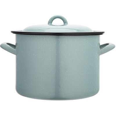 Altom Design, Garnek Prosty 7,5l Śr.24cm Wys.17cm Szałwiowy Nakrapiany Altom Design, Garnek Prosty 7,5l Śr.24cm Wys.17cm Szałwiowy Nakrapiany