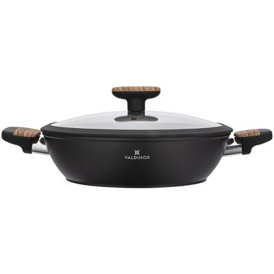 Altom, Valdinox Mustang Rondel 26cm 2,6l. Z Pokrywą Szklaną Bz Altom, Valdinox Mustang Rondel 26cm 2,6l. Z Pokrywą Szklaną Bz