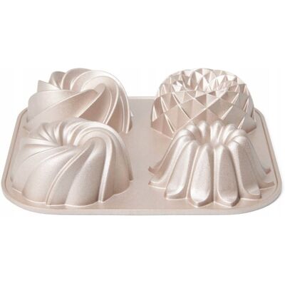 Aluminiowa Forma Na 4 Mini Babki Patisse Premium Aluminiowa Forma Na 4 Mini Babki Patisse Premium