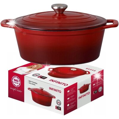 Brytfanna Żeliwna Z Pokrywką Mg Home Magda Gesler Emaliowana 3,9l 28cm Brytfanna Żeliwna Z Pokrywką Mg Home Magda Gesler Emaliowana 3,9l 28cm