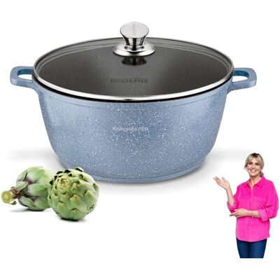 Tadar Duży Garnek Indukcja Gaz Do Piekarnika Nieprzywierający Garnek Marmurkowy 6,3l Pollo Blue Konighoffer Tadar Duży Garnek Indukcja Gaz Do Piekarnika Nieprzywierający Garnek Marmurkowy 6,3l Pollo Blue Konighoffer