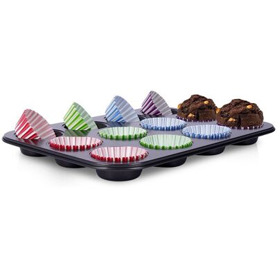 Artemis Foremka na Muffinki Forma Blacha do Pieczenia Muffinek Babeczek + Papilotki Artemis Foremka na Muffinki Forma Blacha do Pieczenia Muffinek Babeczek + Papilotki