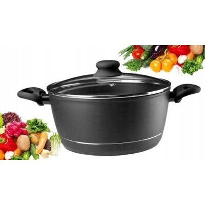 Banquet GARNEK 26 cm 5,5 L ROYAL GALICJA czarny indukcja pokrywka do gotowania Banquet GARNEK 26 cm 5,5 L ROYAL GALICJA czarny indukcja pokrywka do gotowania