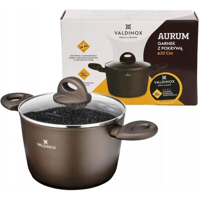 Altom Garnek 3,2 l z pokrywką 20 cm Valdinox Aurum Altom Garnek 3,2 l z pokrywką 20 cm Valdinox Aurum