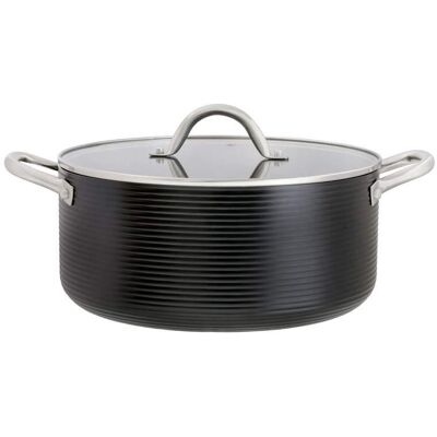 Garnek aluminiowy z pokrywką Ribs 28 cm 7,4 l AMBITION Garnek aluminiowy z pokrywką Ribs 28 cm 7,4 l AMBITION
