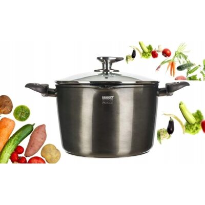 Banquet Garnek DO GOTOWANIA makaronu ziemniaków obiad METALLIC PLATINUM 24cm 6,2L Banquet Garnek DO GOTOWANIA makaronu ziemniaków obiad METALLIC PLATINUM 24cm 6,2L