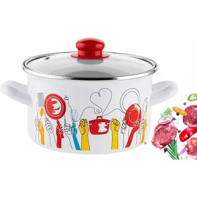 Banquet GARNEK EMALIOWANY emalia pleszew 20 cm 3,7L do gotowania zup obiad kuchenny Banquet GARNEK EMALIOWANY emalia pleszew 20 cm 3,7L do gotowania zup obiad kuchenny