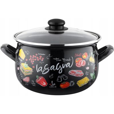 Banquet GARNEK EMALIOWANY pleszew 20 cm 4,2 L kuchenny do gotowania zupa czarny Banquet GARNEK EMALIOWANY pleszew 20 cm 4,2 L kuchenny do gotowania zupa czarny