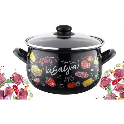 Banquet GARNEK EMALIOWANY pleszew 22 cm 5,3 L kuchenny do gotowania zupa czarny Banquet GARNEK EMALIOWANY pleszew 22 cm 5,3 L kuchenny do gotowania zupa czarny