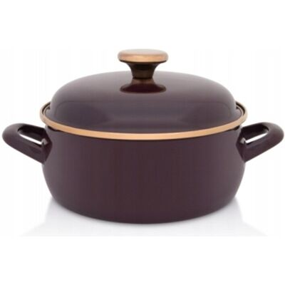 Garnek Emaliowany Z Pokrywką 20cm/2,9l Metalac 'Bordeaux Princ' Garnek Emaliowany Z Pokrywką 20cm/2,9l Metalac 'Bordeaux Princ'