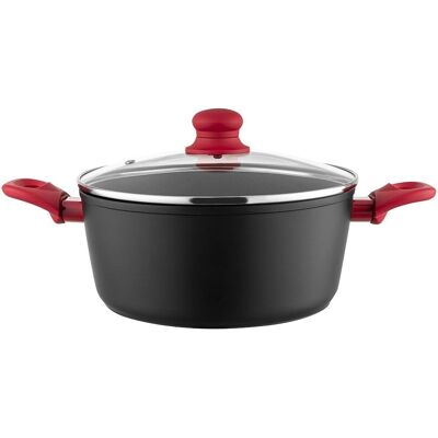 Garnek Florina Mars 24 Cm 4,3l Aluminiowy Czarny Nieprzywierający Garnek Florina Mars 24 Cm 4,3l Aluminiowy Czarny Nieprzywierający