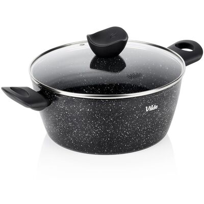 Artemis Garnek Granitowy z Pokrywką do Gotowania Duszenia 24 cm 3,6L Artemis Garnek Granitowy z Pokrywką do Gotowania Duszenia 24 cm 3,6L