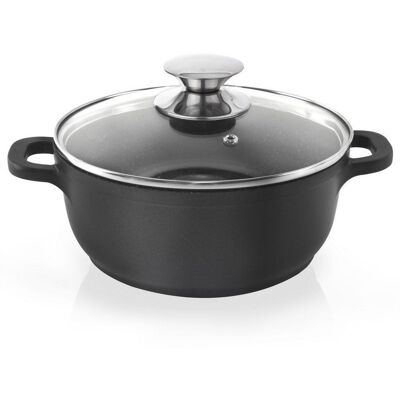 Artemis Garnek Granitowy z Pokrywką do Gotowania Duszenia Pieczenia 24 cm 4L Grande Artemis Garnek Granitowy z Pokrywką do Gotowania Duszenia Pieczenia 24 cm 4L Grande