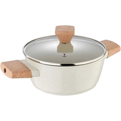 Garnek Marmurkowy 20cm Z Pokrywą Bergner Bg-34745 Naturally Garnek Marmurkowy 20cm Z Pokrywą Bergner Bg-34745 Naturally