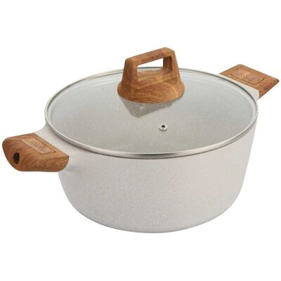Garnek Marmurkowy 28cm Z Pokrywą Bergner Bg-30643 Naturally Garnek Marmurkowy 28cm Z Pokrywą Bergner Bg-30643 Naturally