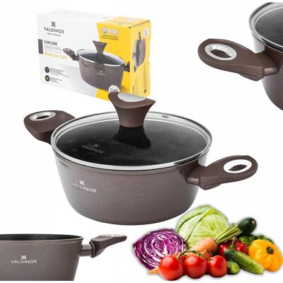Garnek Marmurkowy Na Indukcję Gaz Z Pokrywką Valdinox Explore 2,4 L 20 Cm Garnek Marmurkowy Na Indukcję Gaz Z Pokrywką Valdinox Explore 2,4 L 20 Cm