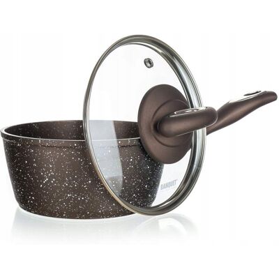 GARNEK RONDEL 1,25 L GRANITE BROWN BANQUET SOLINDY mały przydatny w kuchni GARNEK RONDEL 1,25 L GRANITE BROWN BANQUET SOLINDY mały przydatny w kuchni