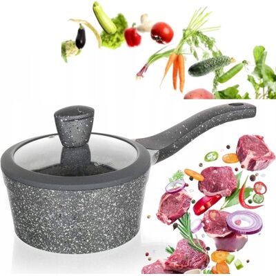 GARNEK RONDEL 16 cm 1,3 L POWŁOKA GRANITE banquet rondelek do gotowania GARNEK RONDEL 16 cm 1,3 L POWŁOKA GRANITE banquet rondelek do gotowania