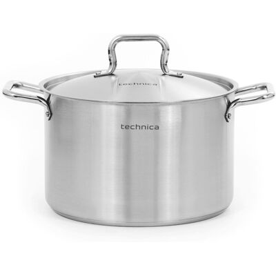 Garnek Średni 11,1 L O Średnicy 280 Mm Z Pokrywką Ze Stali Nierdzewnej Technica, Gold Line Garnek Średni 11,1 L O Średnicy 280 Mm Z Pokrywką Ze Stali Nierdzewnej Technica, Gold Line