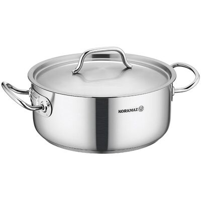 Garnek Stalowy 18/10 28x16cm 9.5l Korkmaz Proline Gastro A2724 Garnek Stalowy 18/10 28x16cm 9.5l Korkmaz Proline Gastro A2724