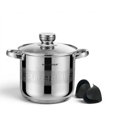 Garnek Stalowy Gastronomiczny Gastro Duży 24cm 9.0l Indukcja Masterpan Mp-5145 Garnek Stalowy Gastronomiczny Gastro Duży 24cm 9.0l Indukcja Masterpan Mp-5145