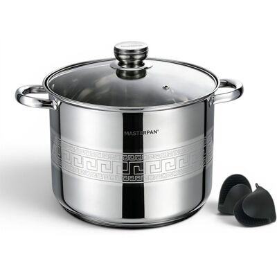 Garnek Stalowy Gastronomiczny Gastro Duży 28cm 13.5l Indukcja Masterpan Mp-5147 Garnek Stalowy Gastronomiczny Gastro Duży 28cm 13.5l Indukcja Masterpan Mp-5147