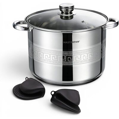 Garnek Stalowy Gastronomiczny Gastro Duży 30cm 16.2l Indukcja Masterpan Mp-5148 Garnek Stalowy Gastronomiczny Gastro Duży 30cm 16.2l Indukcja Masterpan Mp-5148