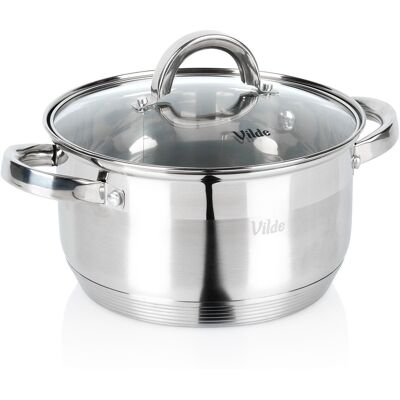 Artemis Garnek Stalowy Tradycyjny z Pokrywką do Gotowania Duszenia 20 cm 2,5L Artemis Garnek Stalowy Tradycyjny z Pokrywką do Gotowania Duszenia 20 cm 2,5L