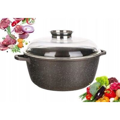 GARNEK tradycyjny 6,7 L banquet GRANITE BROWN z dozownikiem do przypraw GARNEK tradycyjny 6,7 L banquet GRANITE BROWN z dozownikiem do przypraw