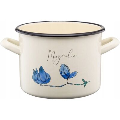Garnek Tradycyjny Emaliowany Galicja Flores 16cm 2,4 L Garnek Tradycyjny Emaliowany Galicja Flores 16cm 2,4 L