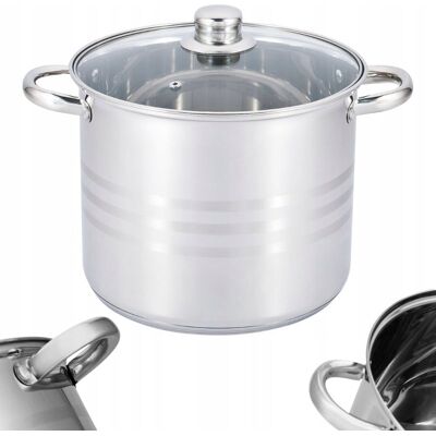 Edenberg Garnek Tradycyjny Stalowy Z Pokrywką Wysoki Kociołek Rosołowy 28cm 13 L Edenberg Garnek Tradycyjny Stalowy Z Pokrywką Wysoki Kociołek Rosołowy 28cm 13 L