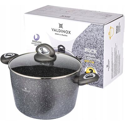Altom Garnek Valdinox Rock, 20 cm + pokrywka, aluminium Altom Garnek Valdinox Rock, 20 cm + pokrywka, aluminium